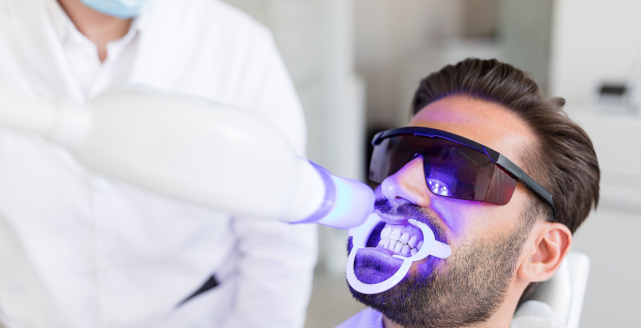 Teeth whitening procedure, Professional teeth bleaching, How teeth whitening works, In-office whitening treatment, At-home teeth whitening, Whitening gel application, Steps in teeth whitening